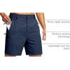 imageG Gradual Mens Shorts 7quot Lightewight Casual Shorts for Men Quick Dry Stretch Hiking Golf Shorts with 3 Zipper Pockets SummerNavy