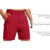 imageG Gradual Mens Shorts 7quot Lightewight Casual Shorts for Men Quick Dry Stretch Hiking Golf Shorts with 3 Zipper Pockets SummerRed