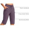 imageG Gradual Womens 15 Long Shorts Below The Knee Hiking Cargo Capris Stretch Quick Dry Bermuda Shorts for Women with PocketsPurple
