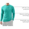 imageMens Sun Protection Long Sleeve Shirts UPF 50 Rash Guard for Men SPF UV Fishing Hiking Running Workout Athletic ShirtBright Green