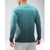 imageMens Sun Protection Long Sleeve Shirts UPF 50 Rash Guard for Men SPF UV Fishing Hiking Running Workout Athletic ShirtGradient Green Grey