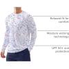 imageMens Sun Protection Long Sleeve Shirts UPF 50 Rash Guard for Men SPF UV Fishing Hiking Running Workout Athletic ShirtWhite Colored Dots