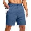 imageG Gradual Mens Shorts 7quot Lightewight Casual Shorts for Men Quick Dry Stretch Hiking Golf Shorts with 3 Zipper Pockets SummerBlue