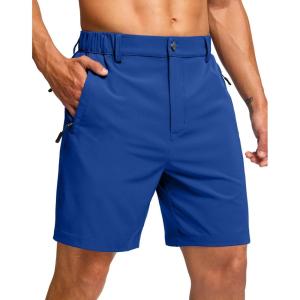 imageG Gradual Mens Shorts 7quot Lightewight Casual Shorts for Men Quick Dry Stretch Hiking Golf Shorts with 3 Zipper Pockets SummerRoyal Blue