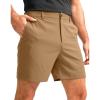 imageG Gradual Mens Casual Shorts 5quot Lightweight Golf Shorts for Men Stretch with 3 Pockets Quick Dry Breathable Work Shorts Dark Khaki