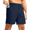 imageG Gradual Mens Casual Shorts 5quot Lightweight Golf Shorts for Men Stretch with 3 Pockets Quick Dry Breathable Work Shorts Navy