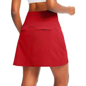 imageG Gradual Golf Skorts Skirts for Women with 5 Pockets Womens High Waisted Lightweight Athletic Skirt for Tennis Running Red Large