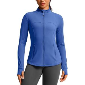imageG Gradual Workout Jackets for Woman HipLength Slim Fit Zip Up 4 Pockets Athletic Jacket Spring Gym Running ClothesRoyal Blue