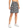 imageG Gradual 19 Skorts for Woman Knee Length Golf Skirt Long Athletic Tennis Skorts for Women Dressy Casual with Shorts PocketsBlack Flower