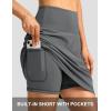 imageG Gradual 19 Skorts for Woman Knee Length Golf Skirt Long Athletic Tennis Skorts for Women Dressy Casual with Shorts PocketsDark Grey