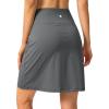 imageG Gradual 19 Skorts for Woman Knee Length Golf Skirt Long Athletic Tennis Skorts for Women Dressy Casual with Shorts PocketsDark Grey