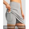 imageG Gradual 19 Skorts for Woman Knee Length Golf Skirt Long Athletic Tennis Skorts for Women Dressy Casual with Shorts PocketsLight Grey