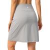 imageG Gradual 19 Skorts for Woman Knee Length Golf Skirt Long Athletic Tennis Skorts for Women Dressy Casual with Shorts PocketsLight Grey