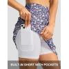 imageG Gradual 19 Skorts for Woman Knee Length Golf Skirt Long Athletic Tennis Skorts for Women Dressy Casual with Shorts PocketsPurple Floral