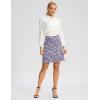 imageG Gradual 19 Skorts for Woman Knee Length Golf Skirt Long Athletic Tennis Skorts for Women Dressy Casual with Shorts PocketsPurple Floral