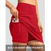 imageG Gradual 19 Skorts for Woman Knee Length Golf Skirt Long Athletic Tennis Skorts for Women Dressy Casual with Shorts PocketsRed