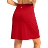 imageG Gradual 19 Skorts for Woman Knee Length Golf Skirt Long Athletic Tennis Skorts for Women Dressy Casual with Shorts PocketsRed
