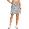 imageG Gradual 19 Skorts for Woman Knee Length Golf Skirt Long Athletic Tennis Skorts for Women Dressy Casual with Shorts PocketsWhite Paisley