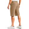 imageG Gradual Mens Golf Shorts 12 Long with 4 Pockets Lightweight Casual Knee Length Short Quick Dry Hiking Work Travel ShortsDark Khaki
