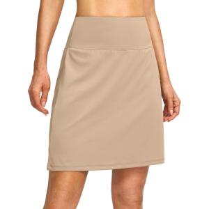 imageG Gradual 19 Skorts for Woman Knee Length Golf Skirt Long Athletic Tennis Skorts for Women Dressy Casual with Shorts PocketsLight Khaki