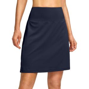 imageG Gradual 19 Skorts for Woman Knee Length Golf Skirt Long Athletic Tennis Skorts for Women Dressy Casual with Shorts PocketsNavy