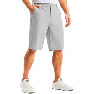 imageG Gradual Mens Golf Shorts 12 Long with 4 Pockets Lightweight Casual Knee Length Short Quick Dry Hiking Work Travel ShortsBright Gray