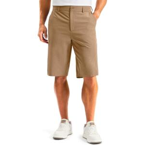 imageG Gradual Mens Golf Shorts 12 Long with 4 Pockets Lightweight Casual Knee Length Short Quick Dry Hiking Work Travel ShortsDark Khaki