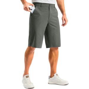 imageG Gradual Mens Golf Shorts 12 Long with 4 Pockets Lightweight Casual Knee Length Short Quick Dry Hiking Work Travel ShortsGrey Sage