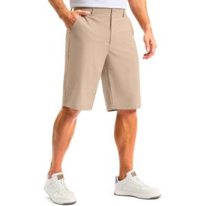 imageG Gradual Mens Golf Shorts 12 Long with 4 Pockets Lightweight Casual Knee Length Short Quick Dry Hiking Work Travel ShortsKhaki