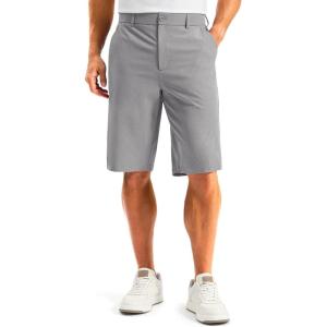 imageG Gradual Mens Golf Shorts 12 Long with 4 Pockets Lightweight Casual Knee Length Short Quick Dry Hiking Work Travel ShortsLight Grey