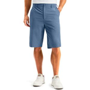 imageG Gradual Mens Golf Shorts 12 Long with 4 Pockets Lightweight Casual Knee Length Short Quick Dry Hiking Work Travel ShortsSlate Blue