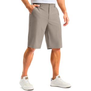imageG Gradual Mens Golf Shorts 12 Long with 4 Pockets Lightweight Casual Knee Length Short Quick Dry Hiking Work Travel ShortsStone Grey