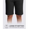 imageG GRADUAL Bermuda Shorts for Women with Pockets 10 Knee Length Womens High Waisted Long Shorts for Walking Athletic WorkoutBlack