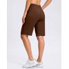 imageG GRADUAL Bermuda Shorts for Women with Pockets 10 Knee Length Womens High Waisted Long Shorts for Walking Athletic WorkoutBrown
