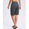 imageG GRADUAL Bermuda Shorts for Women with Pockets 10 Knee Length Womens High Waisted Long Shorts for Walking Athletic WorkoutDark Grey