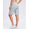 imageG GRADUAL Bermuda Shorts for Women with Pockets 10 Knee Length Womens High Waisted Long Shorts for Walking Athletic WorkoutGull Grey
