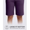 imageG GRADUAL Bermuda Shorts for Women with Pockets 10 Knee Length Womens High Waisted Long Shorts for Walking Athletic WorkoutPurple