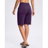 imageG GRADUAL Bermuda Shorts for Women with Pockets 10 Knee Length Womens High Waisted Long Shorts for Walking Athletic WorkoutPurple
