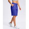 imageG GRADUAL Bermuda Shorts for Women with Pockets 10 Knee Length Womens High Waisted Long Shorts for Walking Athletic WorkoutRoyal Blue