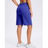 imageG GRADUAL Bermuda Shorts for Women with Pockets 10 Knee Length Womens High Waisted Long Shorts for Walking Athletic WorkoutRoyal Blue