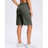 imageG GRADUAL Bermuda Shorts for Women with Pockets 10 Knee Length Womens High Waisted Long Shorts for Walking Athletic WorkoutSage Green
