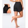 imageG GRADUAL Womens 5 Swim Board Shorts High Waisted Quick Dry Swimming Bathing Suit Bottoms for Women with Liner PocketsBlack