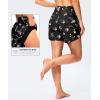 imageG GRADUAL Womens 5 Swim Board Shorts High Waisted Quick Dry Swimming Bathing Suit Bottoms for Women with Liner PocketsBlack Floral