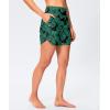 imageG GRADUAL Womens 5 Swim Board Shorts High Waisted Quick Dry Swimming Bathing Suit Bottoms for Women with Liner PocketsLeaf