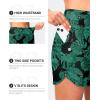 imageG GRADUAL Womens 5 Swim Board Shorts High Waisted Quick Dry Swimming Bathing Suit Bottoms for Women with Liner PocketsLeaf
