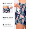 imageG GRADUAL Womens 5 Swim Board Shorts High Waisted Quick Dry Swimming Bathing Suit Bottoms for Women with Liner PocketsNavy Flower