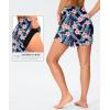 imageG GRADUAL Womens 5 Swim Board Shorts High Waisted Quick Dry Swimming Bathing Suit Bottoms for Women with Liner PocketsNavy Flower