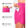 imageG GRADUAL Womens 5 Swim Board Shorts High Waisted Quick Dry Swimming Bathing Suit Bottoms for Women with Liner PocketsRosy