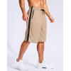 imageG Gradual Mens 11 Long Basketball Shorts with Zipper Pockets Drawstring Mesh Lightweight Gym Athletic Shorts for MenKhaki