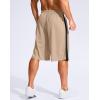 imageG Gradual Mens 11 Long Basketball Shorts with Zipper Pockets Drawstring Mesh Lightweight Gym Athletic Shorts for MenKhaki